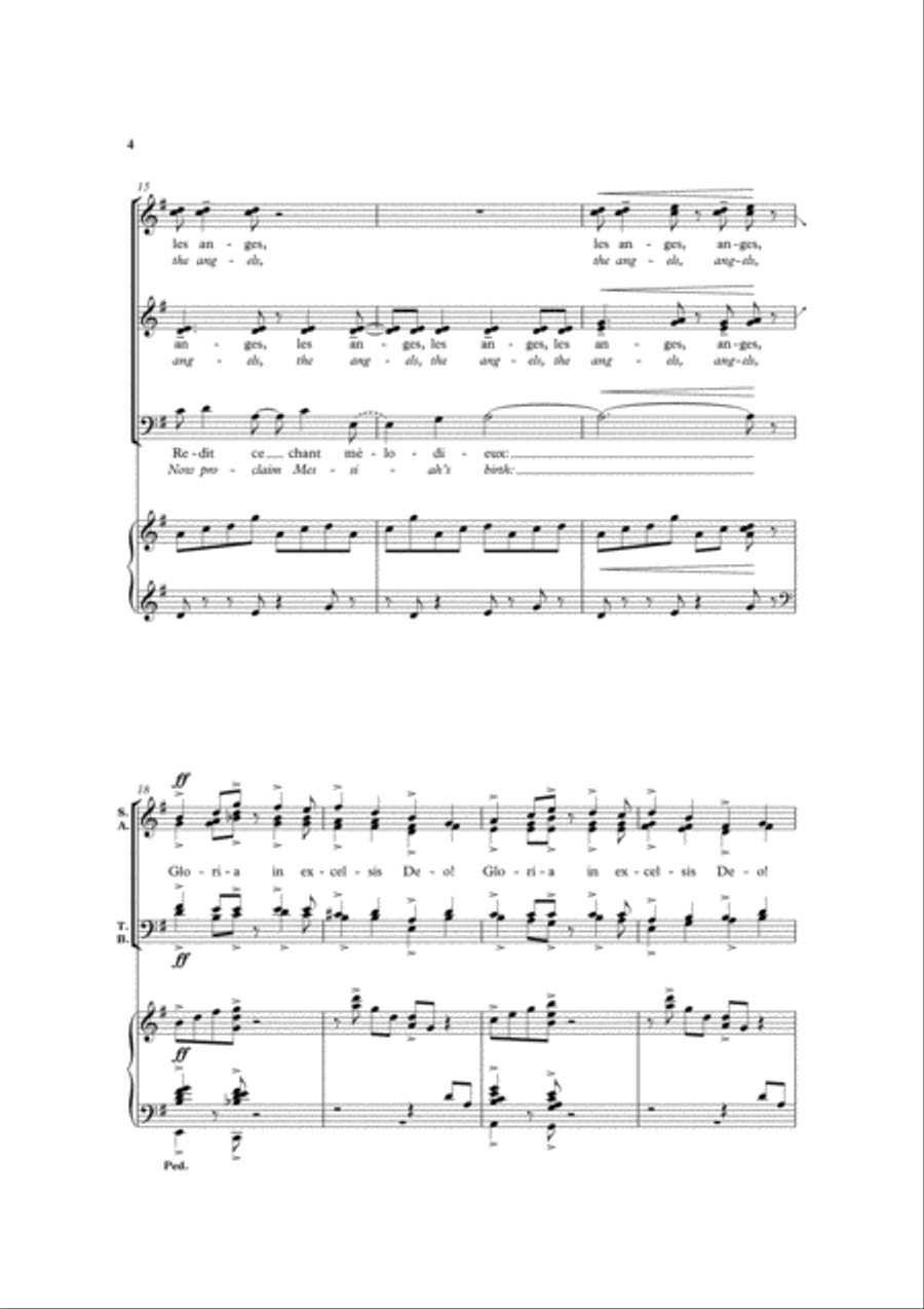 Les anges dans nos campagnes (Angels from the realms of glory) Divisi scores gallery preview page 4