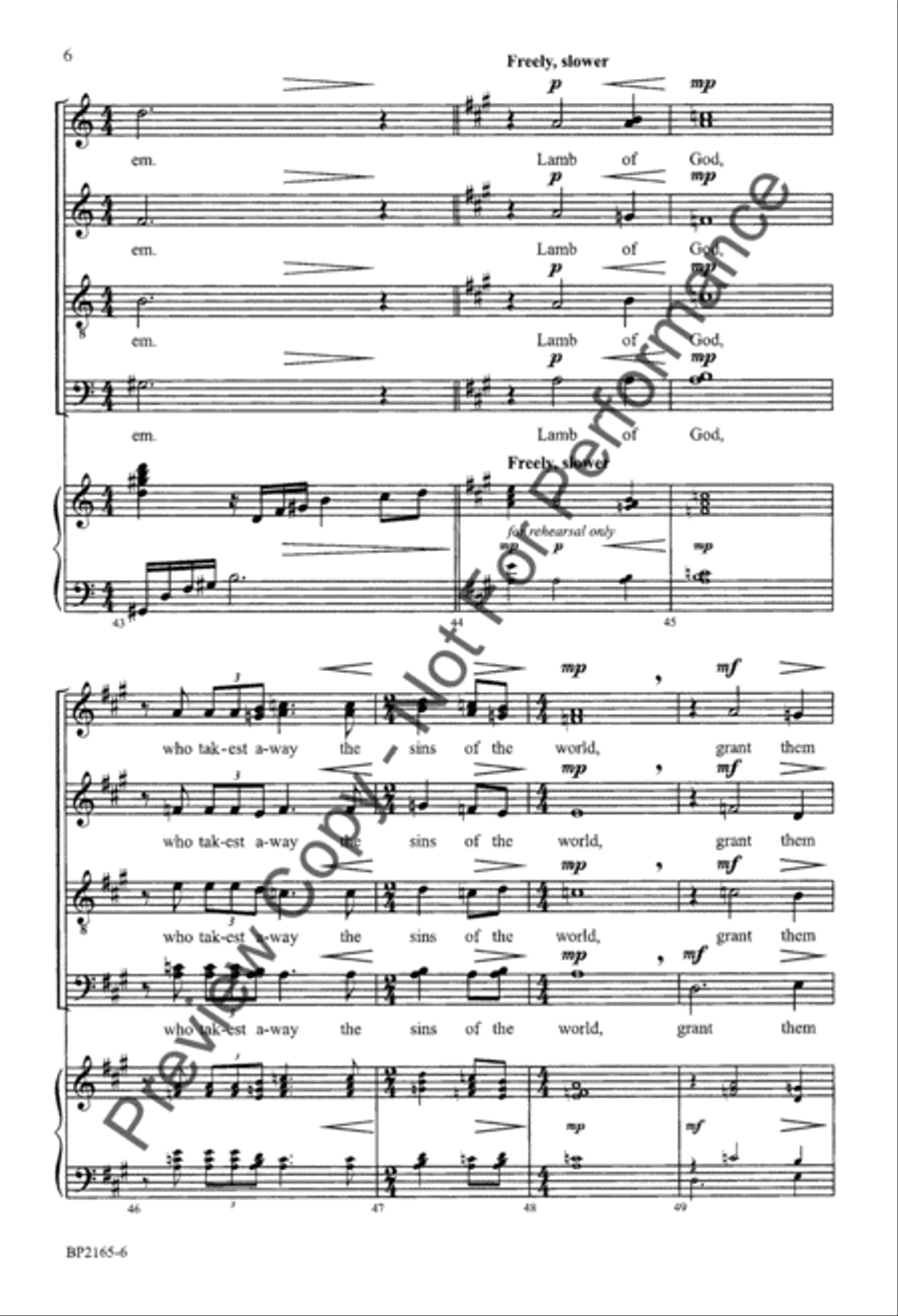 Agnus Dei (from Requiem) Agnus Dei (from Requiem) 4-Part scores gallery preview page 7