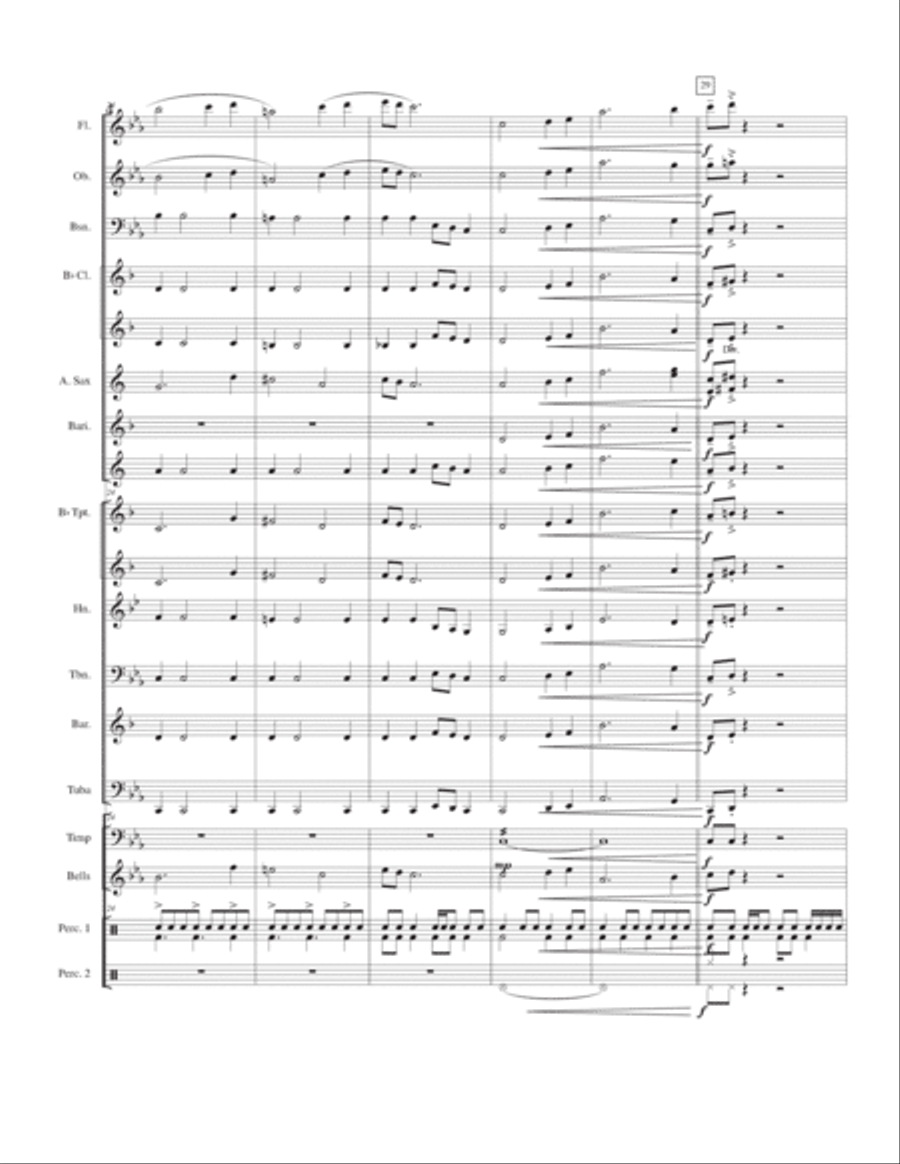 Clash of the Super Heroes Concert Band scores gallery preview page 4