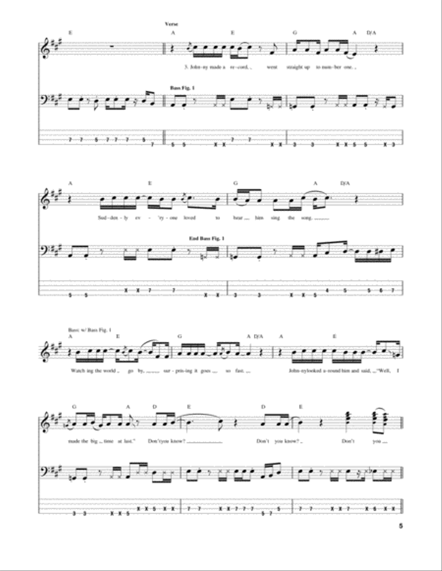 Shooting Star Guitar Tablature scores gallery preview page 5