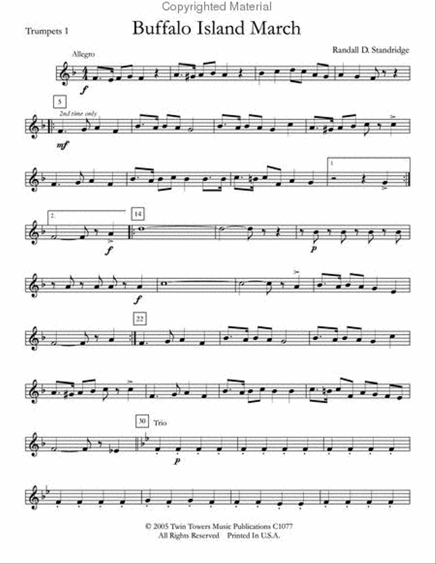 Buffalo Island March Concert Band scores gallery preview page 7