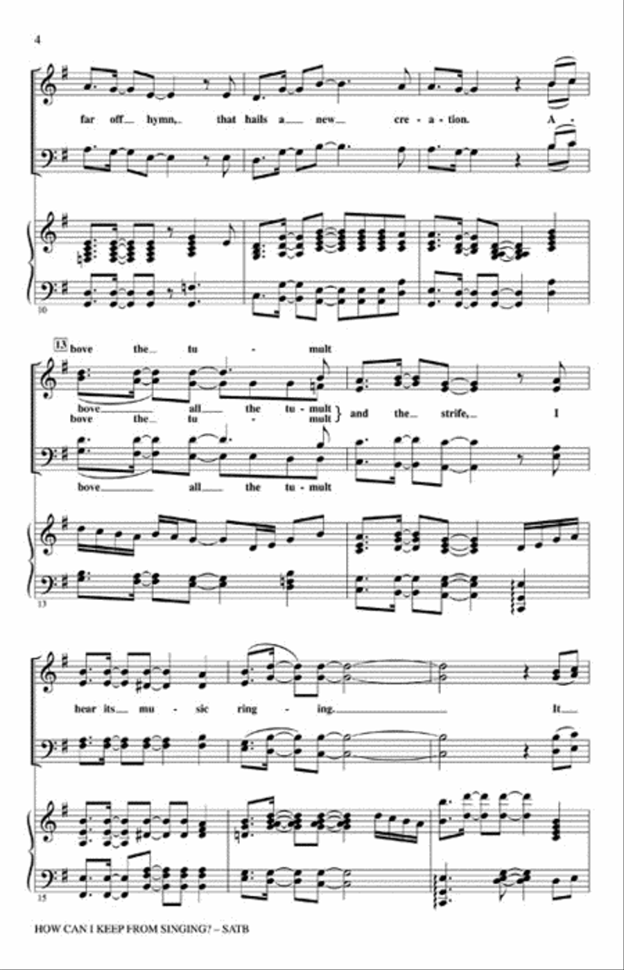 How Can I Keep from Singing? 4-Part scores gallery preview page 3