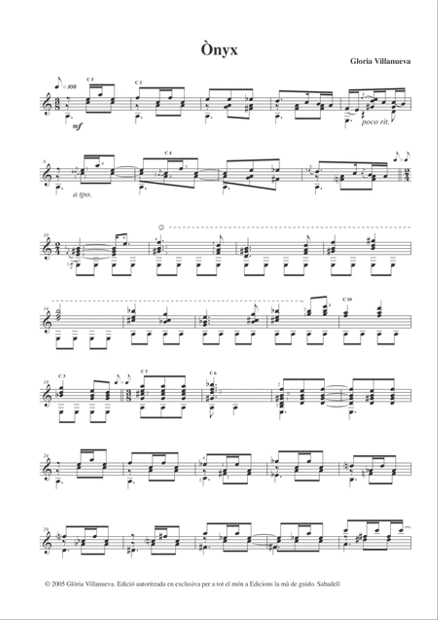 Ònix Classical Guitar scores gallery preview page 5