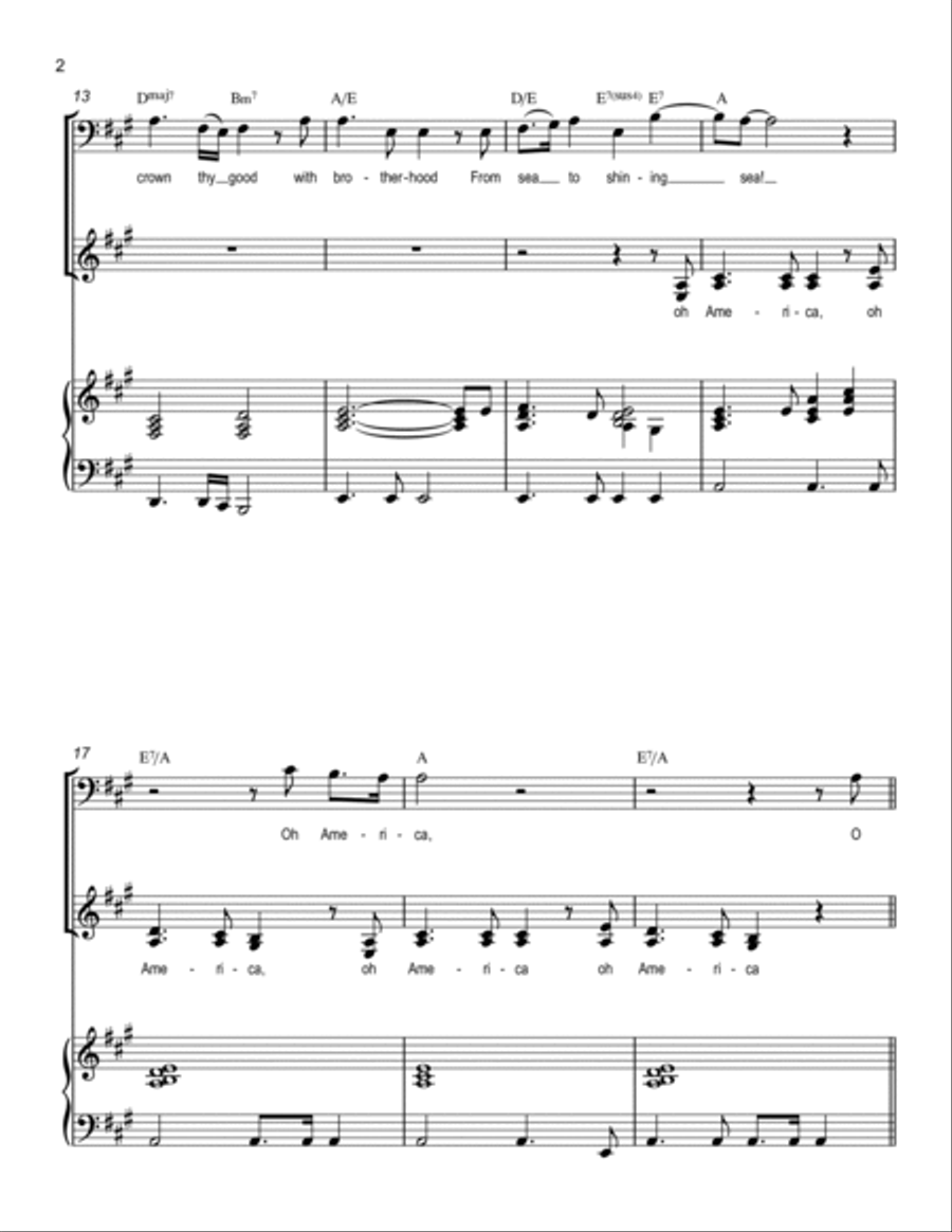 America The Beautiful Voice scores gallery preview page 2