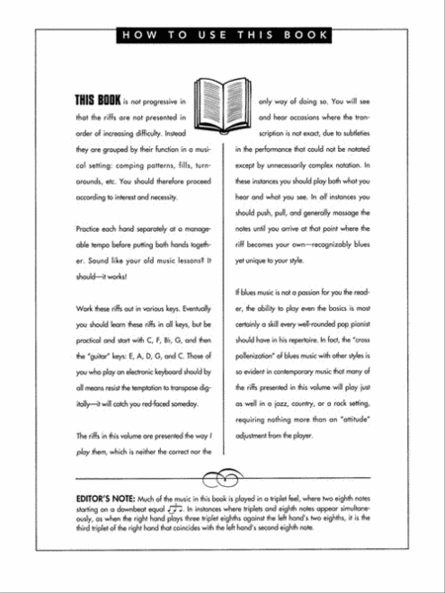Blues Riffs for Piano Piano Method scores gallery preview page 2