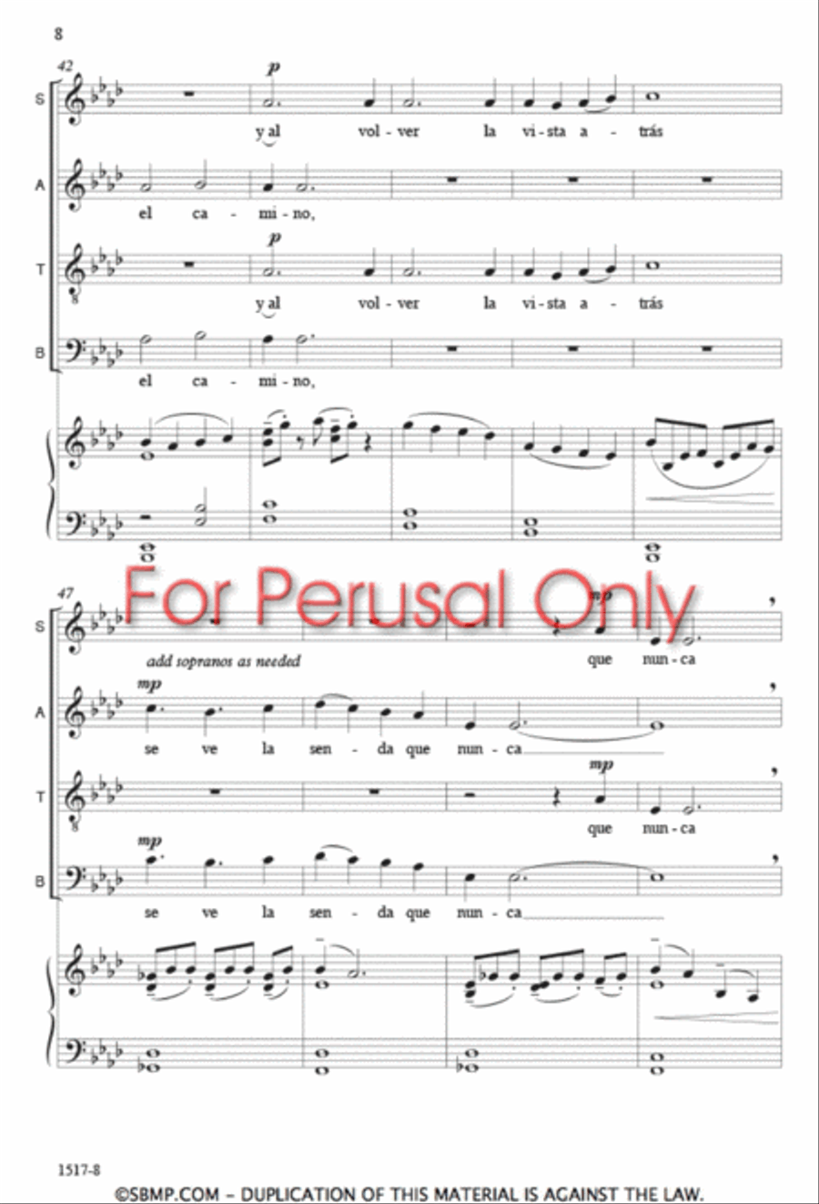 La Cancion del Caminante La Cancion del Caminante 4-Part scores gallery preview page 7