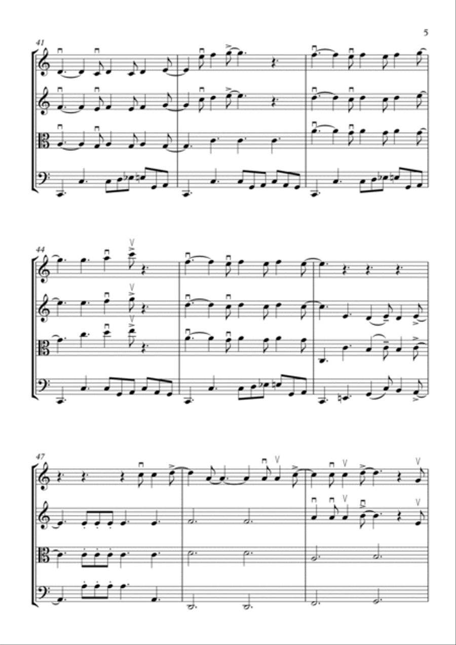 You're My Best Friend String Quartet scores gallery preview page 5