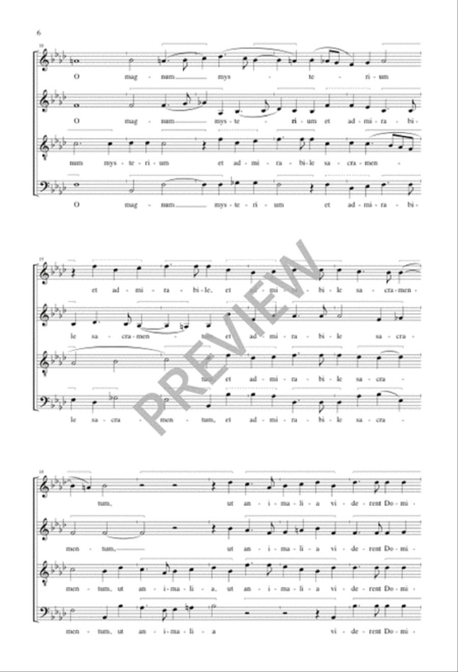 O magnum mysterium O magnum mysterium 4-Part scores gallery preview page 7