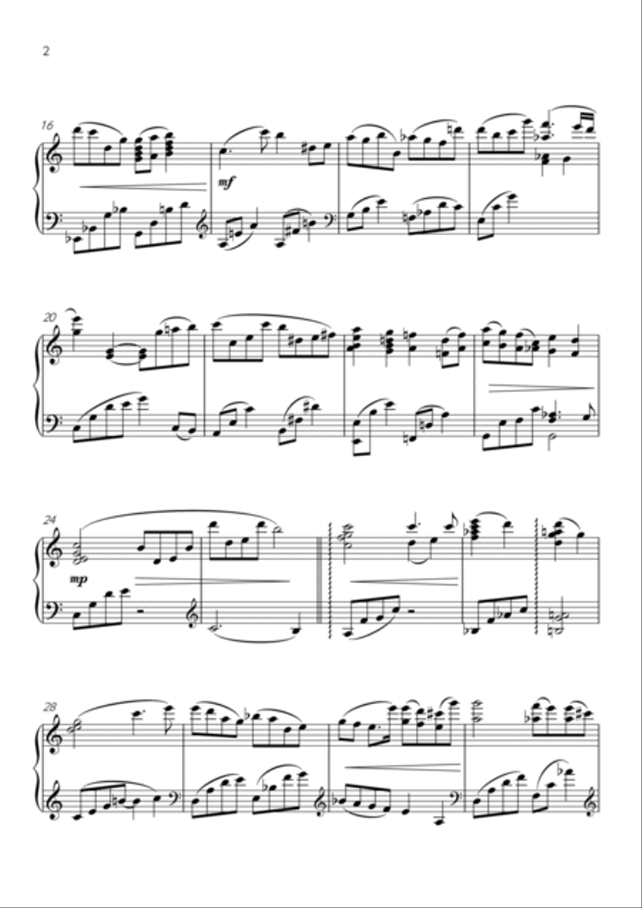 Wedding March (BALLADE Piano Version) Piano Solo scores gallery preview page 2