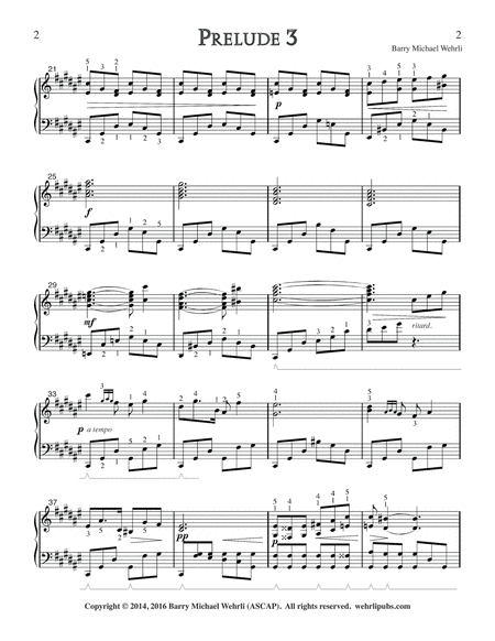 Prelude 3 from "Book of Preludes: 1-15 for Piano" image number null