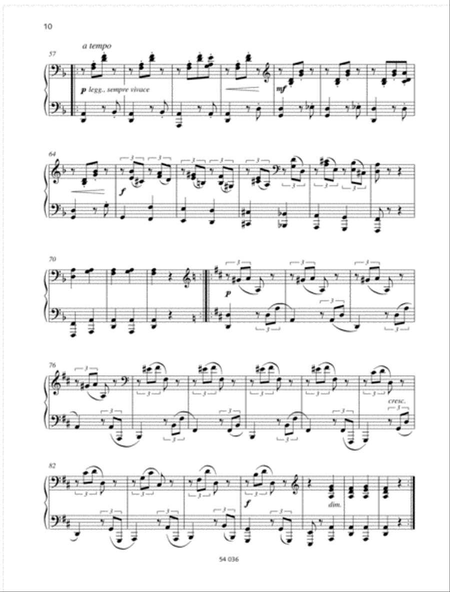All'Ongarese from: Dance Pieces, Op. 30 No. 4 Piano Duet scores gallery preview page 5