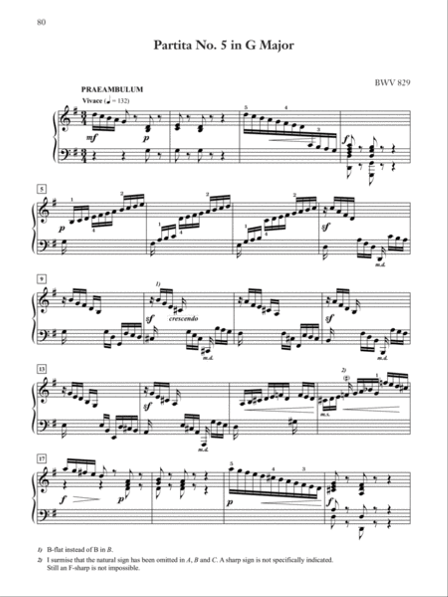 Six Partitas, BWV 825--830 Small Ensemble scores gallery preview page 5