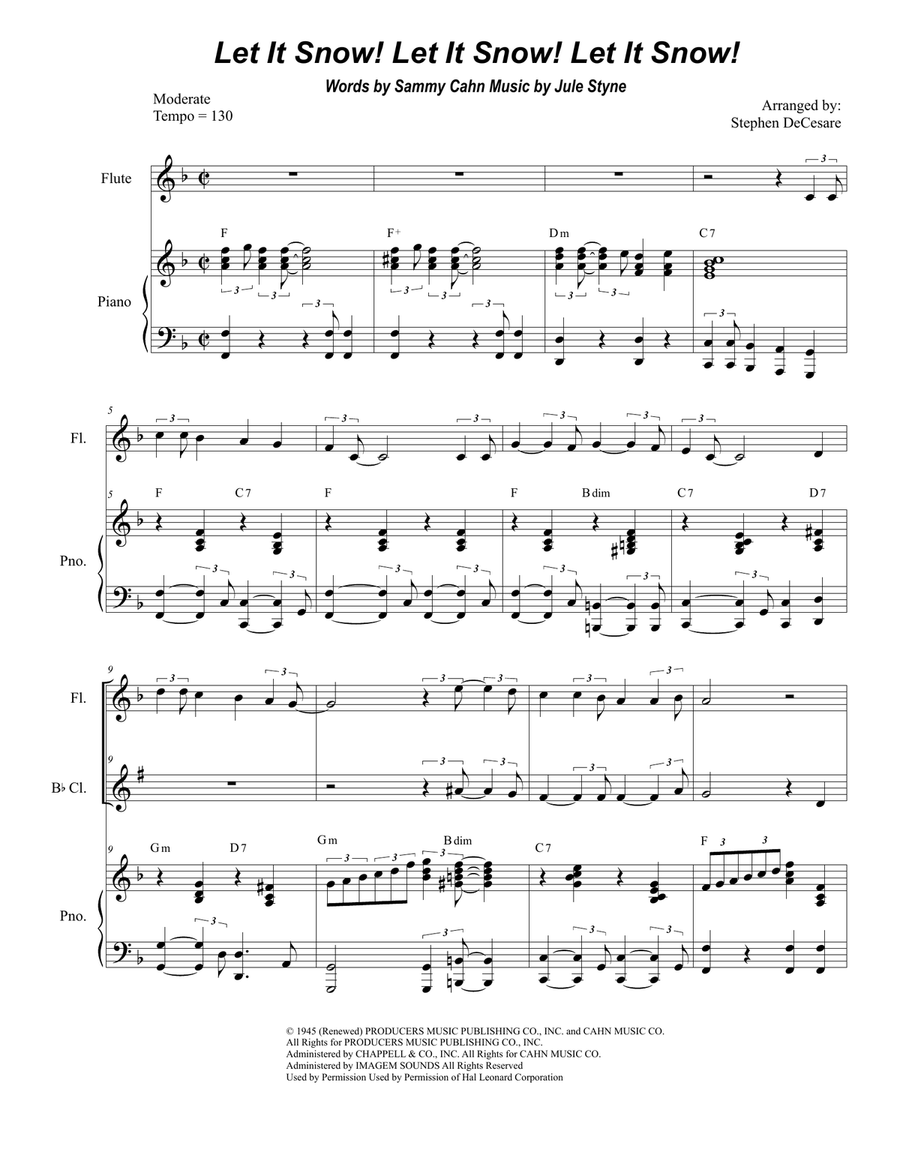 Let It Snow! Let It Snow! Let It Snow! Woodwind Duet scores gallery preview page 1