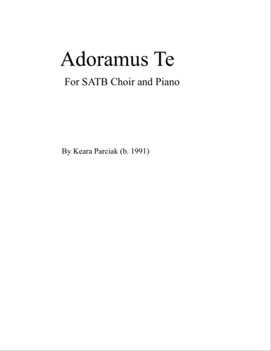 Adoramus Te 4-Part scores gallery preview page 1