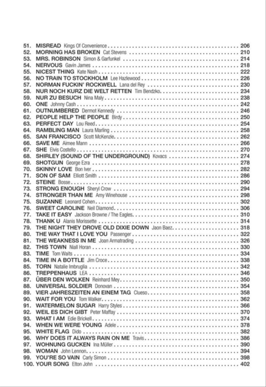 Hitbook Singer-Songwriter - 100 Songs für Ukulele Voice scores gallery preview page 4