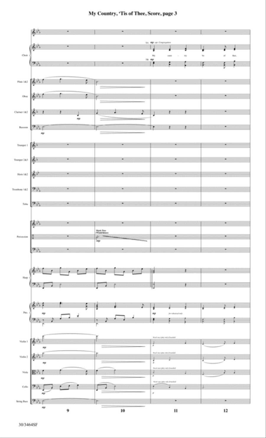 My Country, 'Tis of Thee - Orchestral Score and Parts Choir scores gallery preview page 5