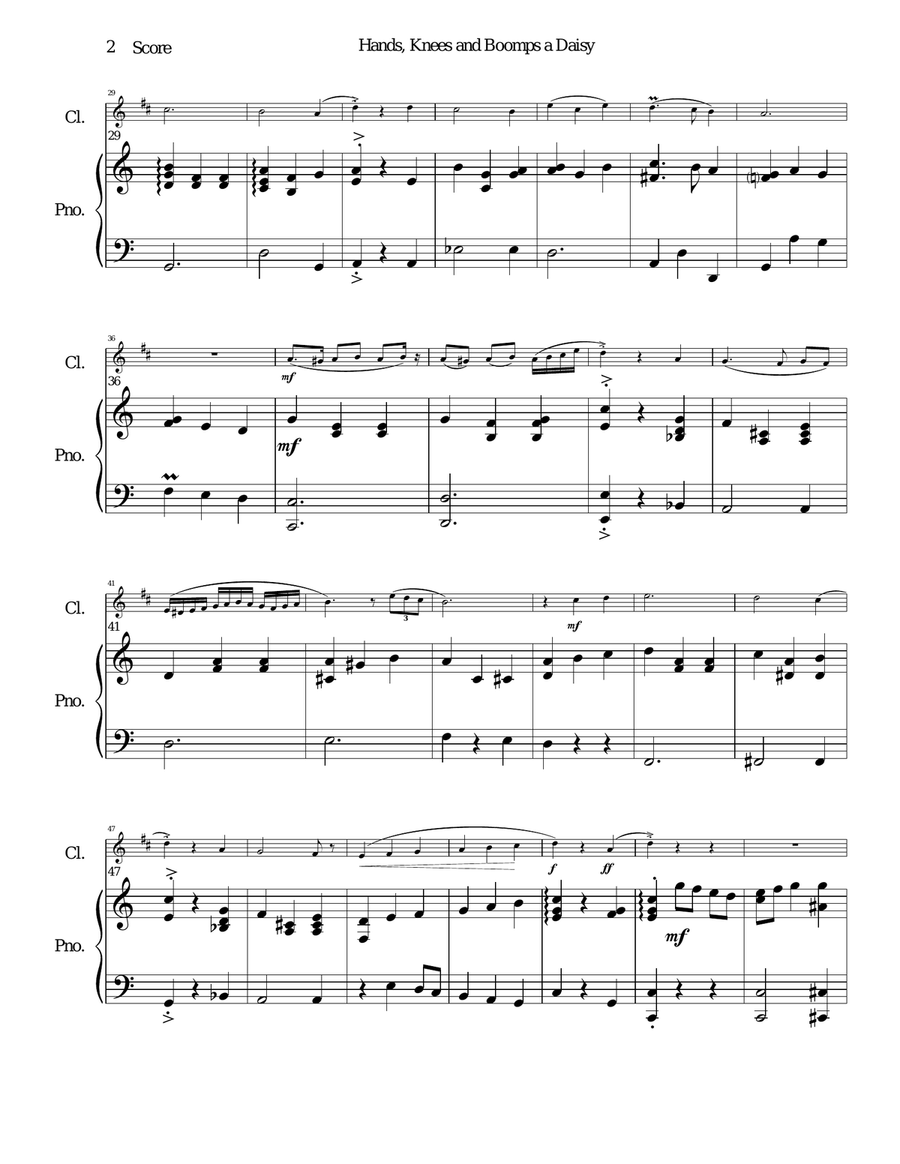 Boomps A Daisy Clarinet Solo scores gallery preview page 2