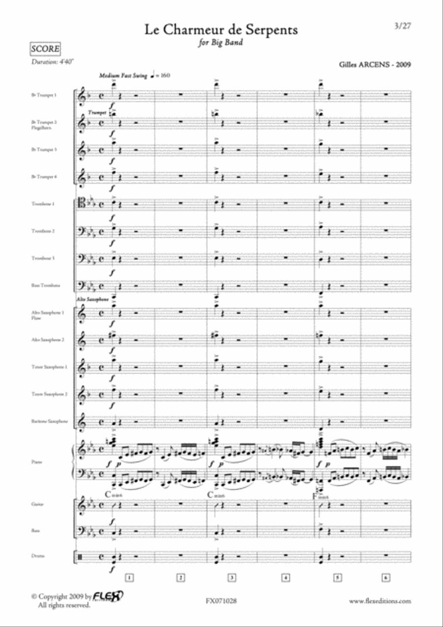 Le Charmeur de Serpents Big Band scores gallery preview page 3