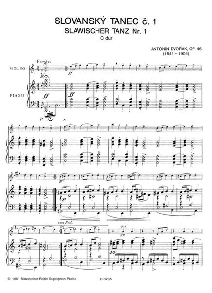 Slawische Tänze no. 1-4, op. 46