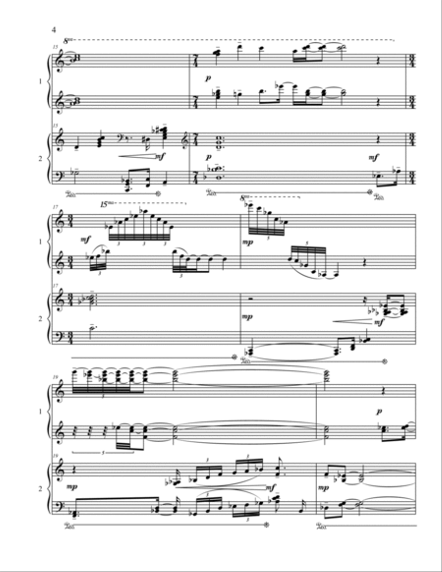 Giuseppe D'Angelo: IN A SILENT WAY (ES-22-044) 1 Piano, 4-Hands scores gallery preview page 6