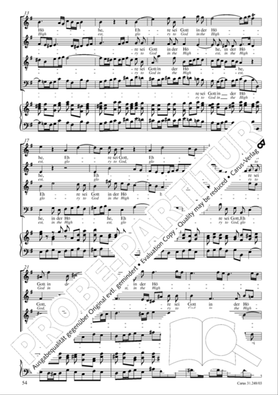 Christmas oratorio (Weihnachtsoratorium, Teile I-III) 4-Part scores gallery preview page 59