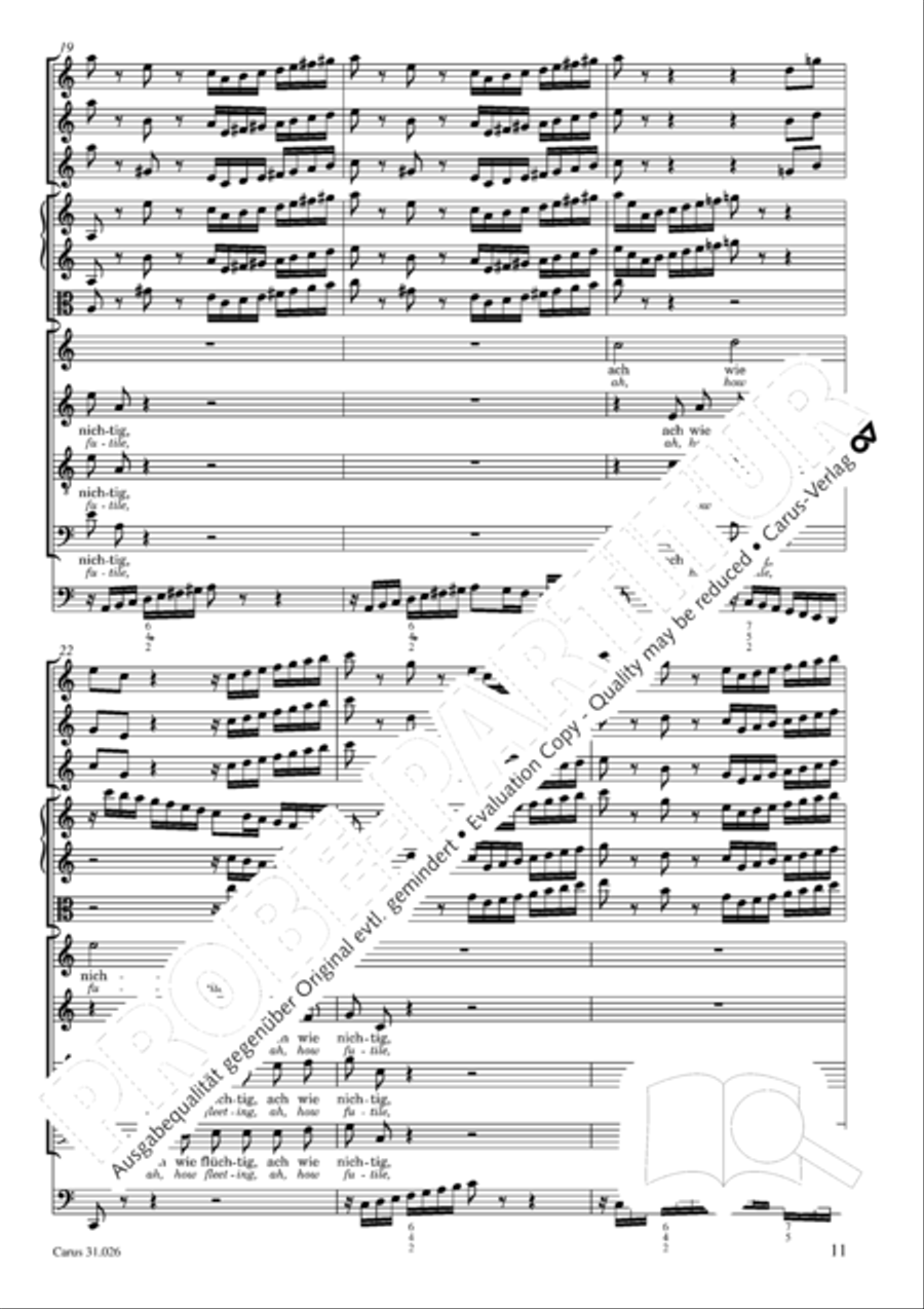 Ah, how fleeting, ah, how futile (Ach wie fluchtig, ach wie nichtig) 4-Part scores gallery preview page 12