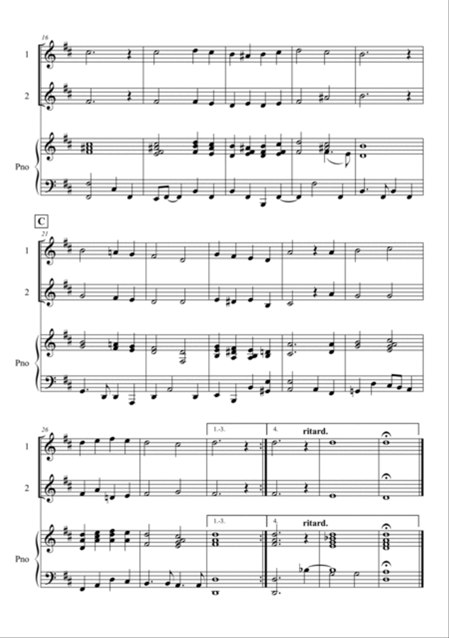 Christians, Awake, Salute The Happy Morn Piano scores gallery preview page 2