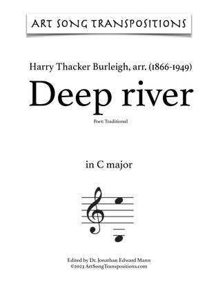 Book cover for BURLEIGH: Deep river (transposed to C major)