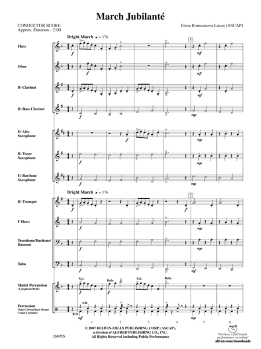 March Jubilante: Score Concert Band scores gallery preview page 3