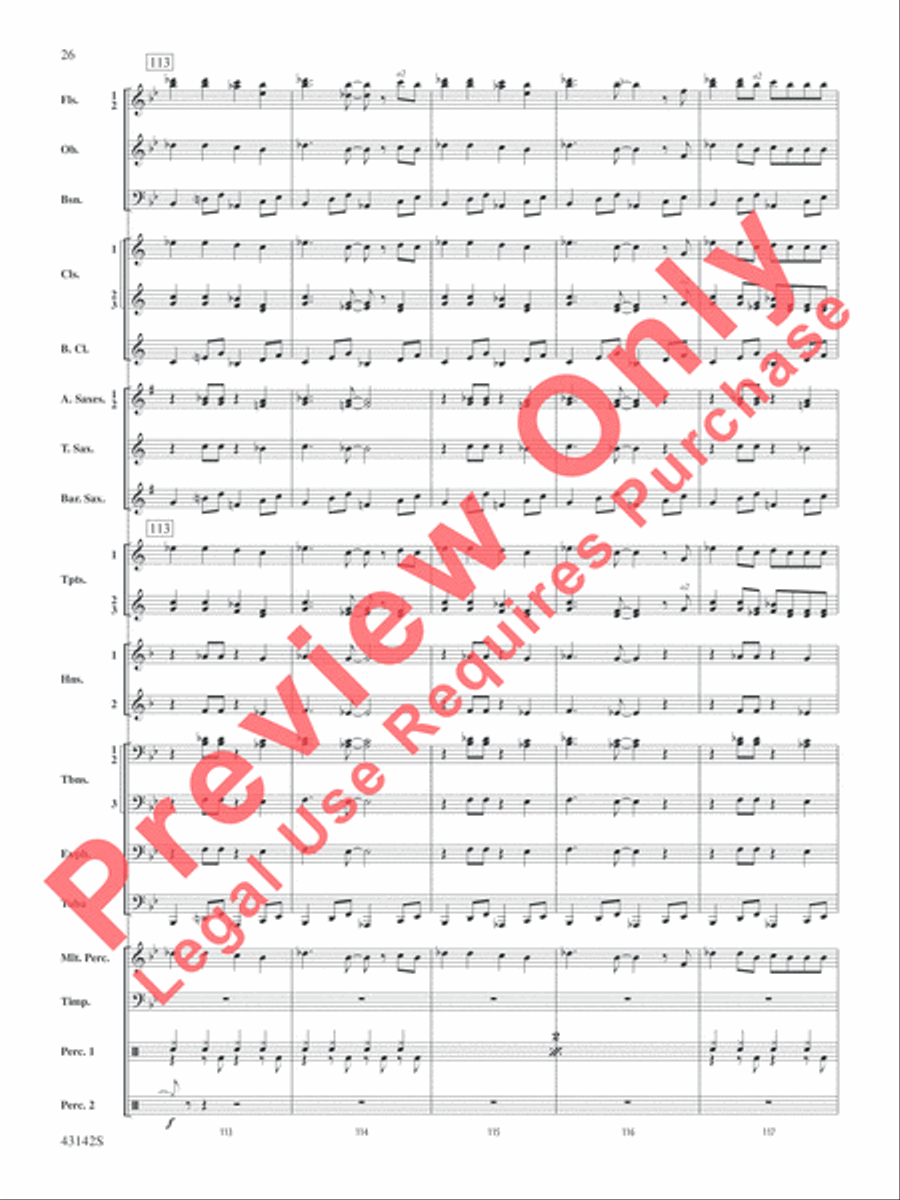 The Doors on Tour The Doors on Tour Concert Band scores gallery preview page 27