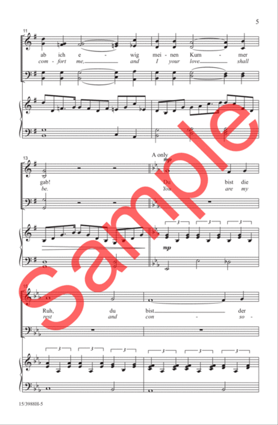Widmung (Dedication) Widmung (Dedication) 4-Part scores gallery preview page 6