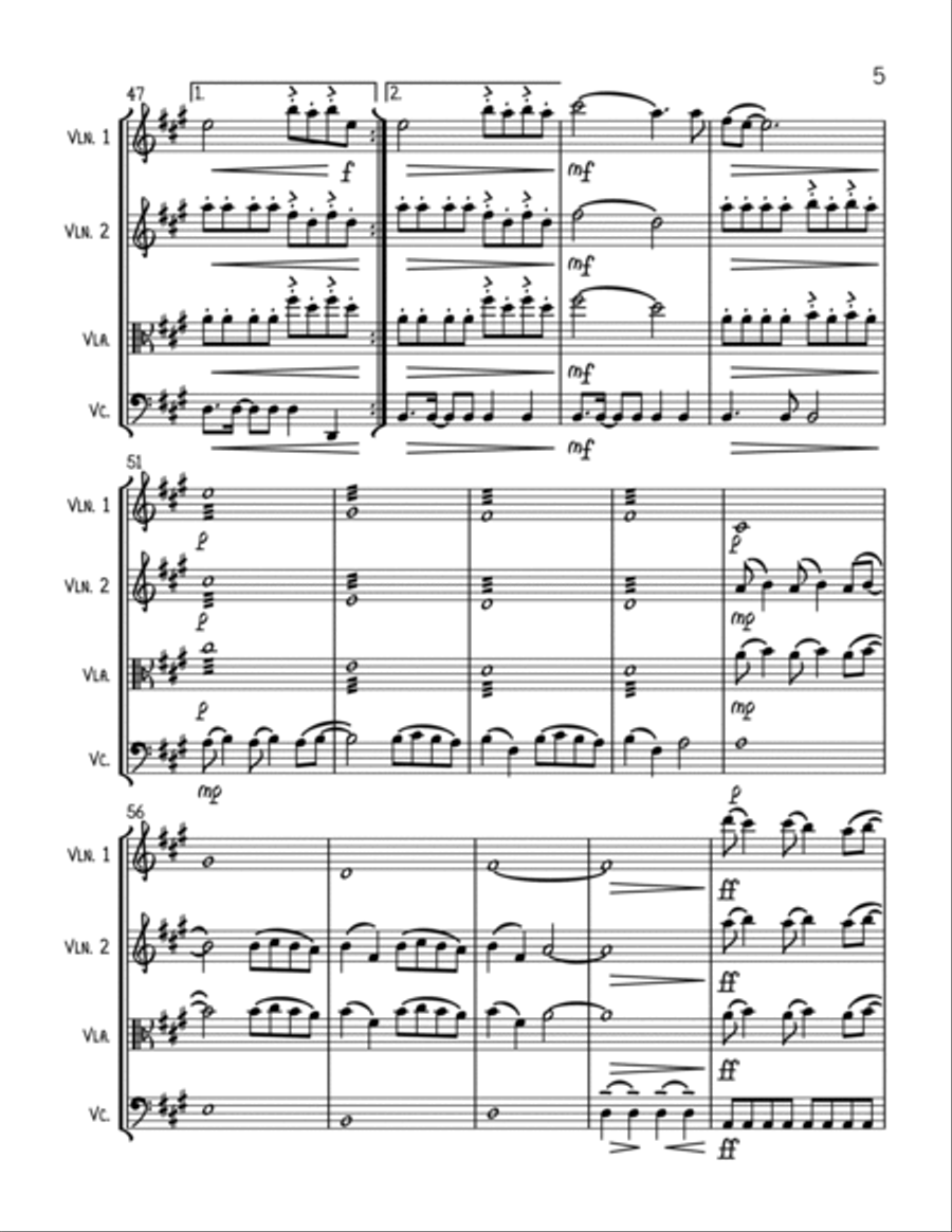 Wildest Dreams String Trio scores gallery preview page 5