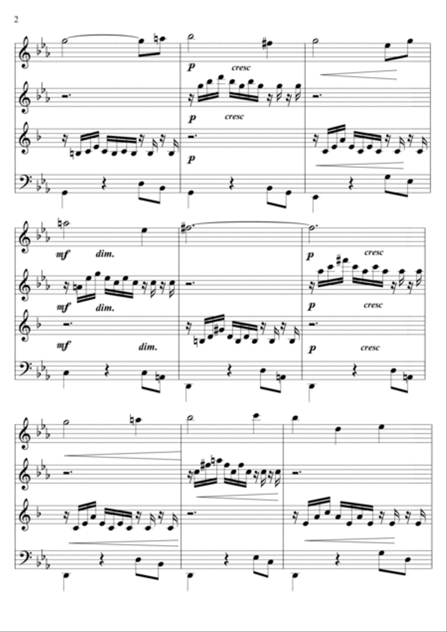 Prelude in C minor - Johann Sebastian Bach Small Ensemble scores gallery preview page 3