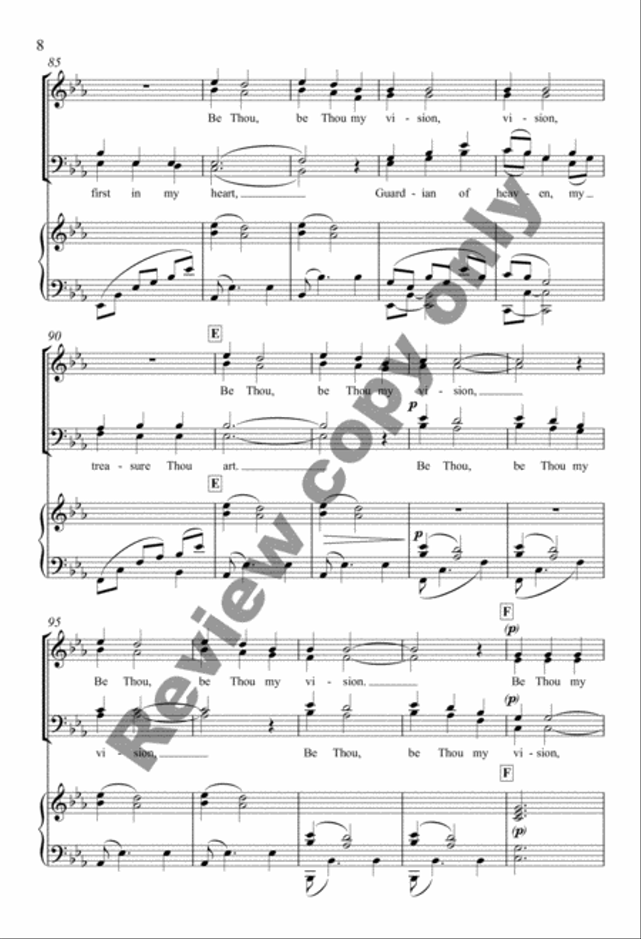 Be Thou My Vision from Three Folk Hymns 4-Part scores gallery preview page 7