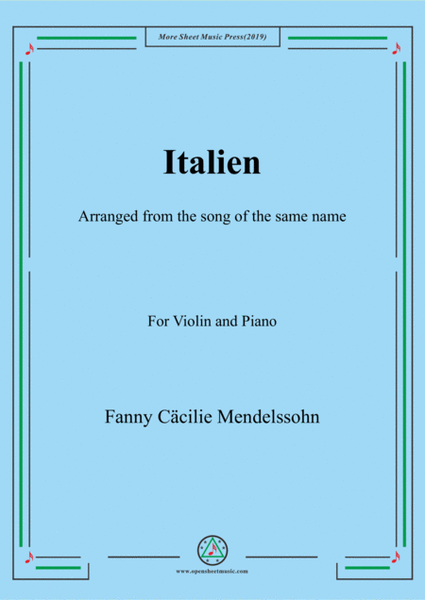 Fanny Hensel-Italien, for Violin and Piano image number null