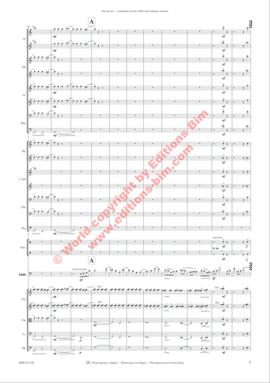Euphonium Concerto Full Orchestra scores gallery preview page 9