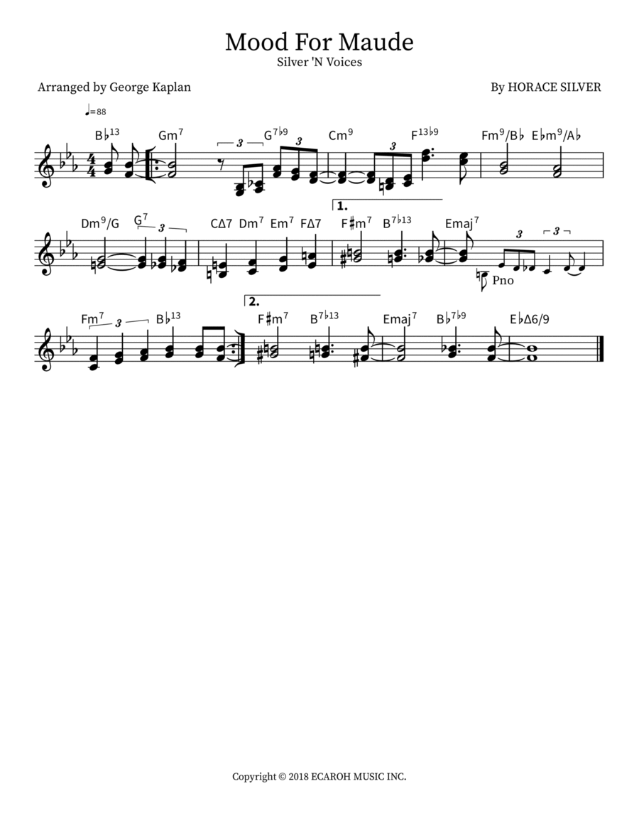 Mood For Maude Piano scores gallery preview page 1