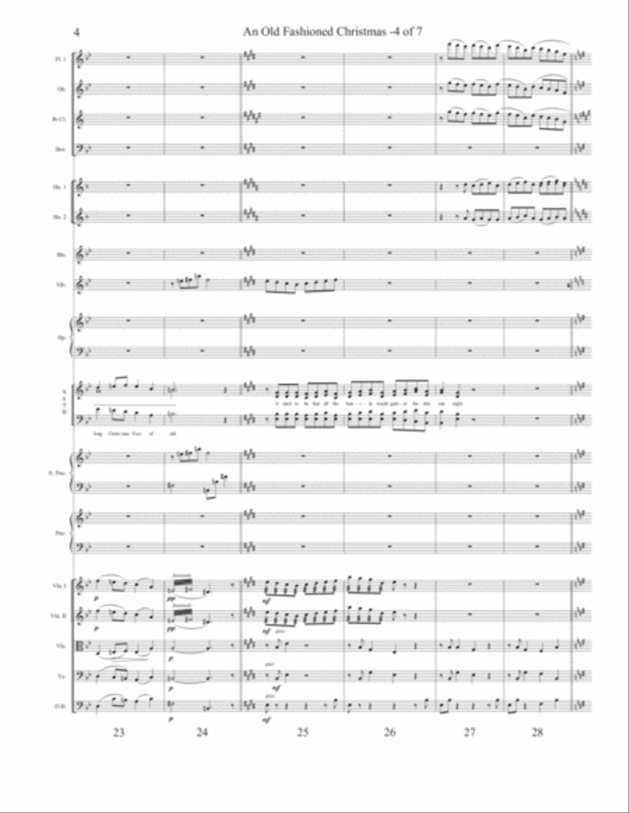 An Old Fashioned Christmas 4-Part scores gallery preview page 4
