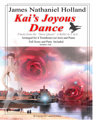 Kai's Joyous Dance: From the The Snow Queen Ballet, Arranged for 4 Trombones (or Less) and Piano