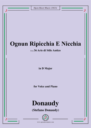 Donaudy-Ognun Ripicchia E Nicchia,in D Major