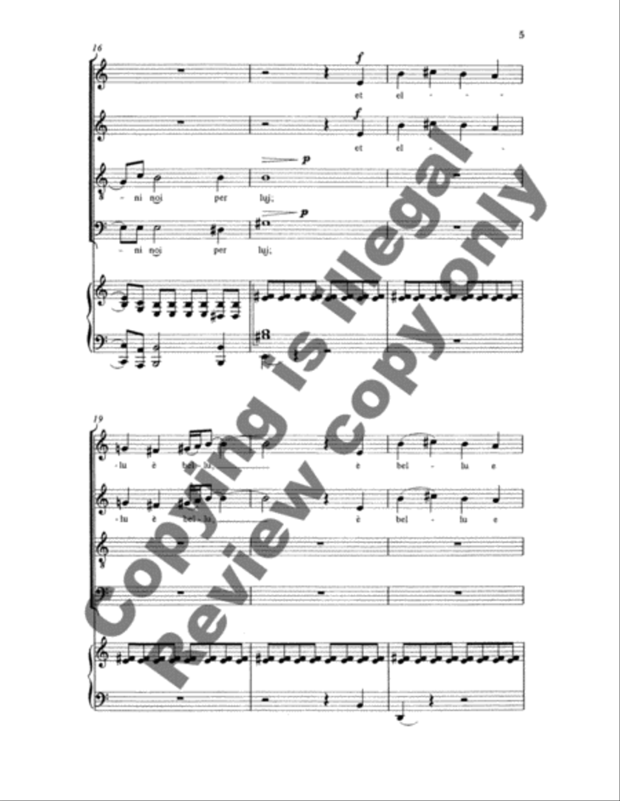 Laudato sie, mi signore from Canticle of the Sun 4-Part scores gallery preview page 5