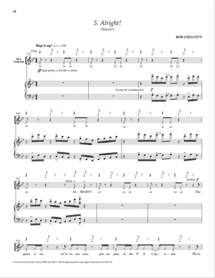 A Sporting Chance Unison Choir scores gallery preview page 6