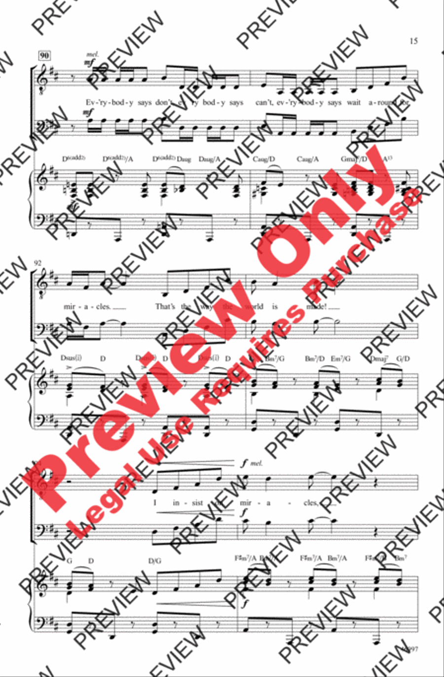 Everybody Says Don't Men's Choir scores gallery preview page 15