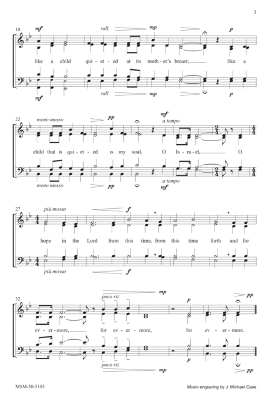Psalm 131 Psalm 131 4-Part scores gallery preview page 3