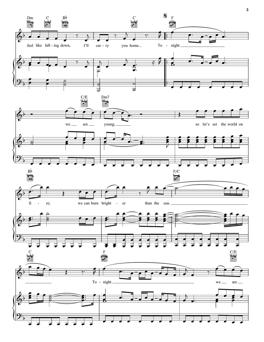 We Are Young Acoustic Guitar scores gallery preview page 3