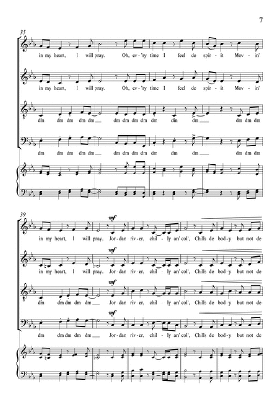 Ev’ry Time I Feel de Spirit Divisi scores gallery preview page 6