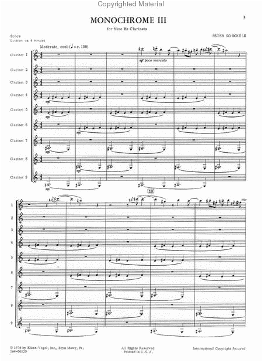 Monochrome III Chamber Music scores gallery preview page 2