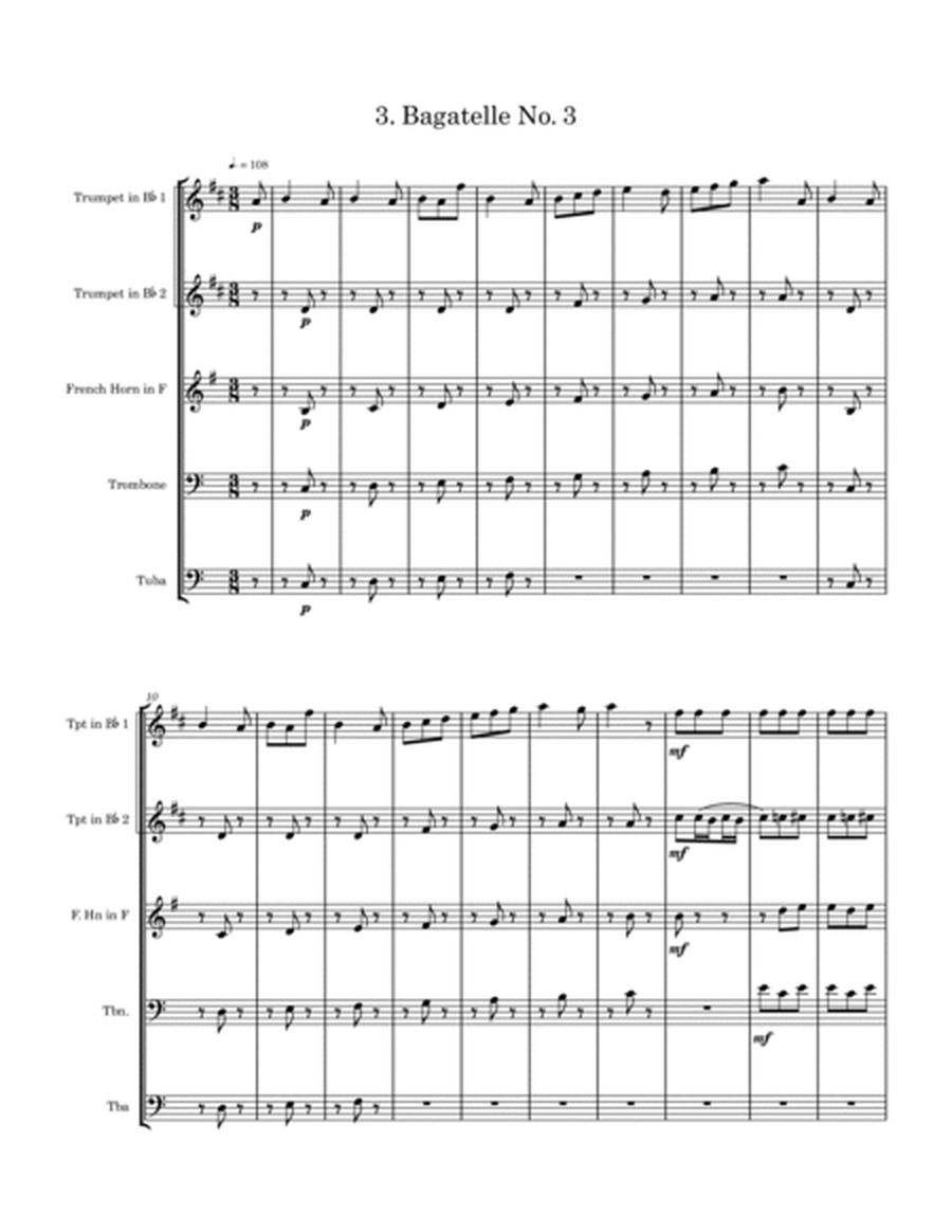 Bagatelles, Op. 5 - 10 Pieces For Piano image number null