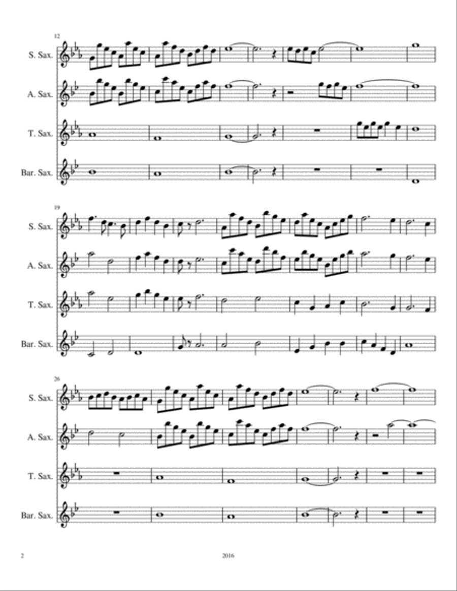Saxophone Quartet No. 6 Saxophone Quartet scores gallery preview page 2