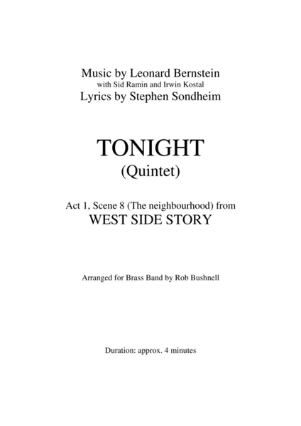 Tonight: Quintet from "West Side Story" (Bernstein) - Brass Band image number null